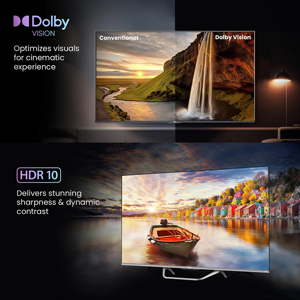 Haier S800 QLED 165cm (65) Google TV | Dolby Vision.Atmos 